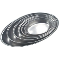 Click for a bigger picture.GenWare Stainless Steel Oval Vegetable Dish 20cm/ 8"