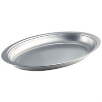 Click for a bigger picture.GenWare Stainless Steel Oval Banqueting Dish 50cm/ 20"