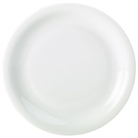 Click for a bigger picture.Genware Porcelain Narrow Rim Plate 22cm/ 8.5"