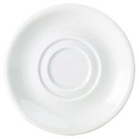 Click for a bigger picture.Genware Porcelain Double Well Saucer 15cm/ 6"