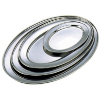 Click for a bigger picture.GenWare Stainless Steel Oval Flat 50cm/ 20"