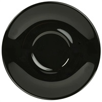 Click for a bigger picture.Genware Porcelain Black Saucer 13.5cm/ 5.25"