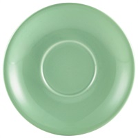 Click for a bigger picture.Genware Porcelain Green Saucer 13.5cm/ 5.25"