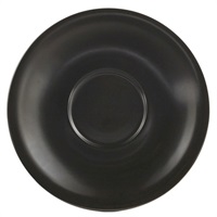 Click for a bigger picture.Genware Porcelain Matt Black Saucer 13.5cm/5.25"