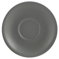 Click for a bigger picture.Genware Porcelain Matt Grey Saucer 13.5cm/5.25"