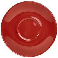 Click for a bigger picture.Genware Porcelain Red Saucer 16cm/ 6.25"