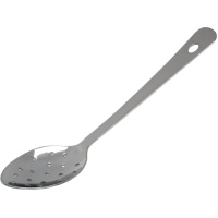 Click for a bigger picture.S/St.Perforated Spoon 10" With Hanging Hole