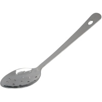 Click for a bigger picture.S/St. Perforated Spoon 12" With Hanging Hole
