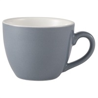 Click for a bigger picture.Genware Porcelain Grey Bowl Shaped Cup 9cl/ 3oz