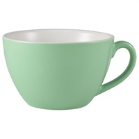 Click for a bigger picture.Genware Porcelain Green Bowl Shaped Cup 34cl/ 12oz