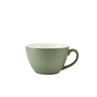 Click for a bigger picture.GenWare Porcelain Matt Sage Bowl Shaped Cup 34cl/ 12oz