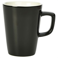 Click for a bigger picture.Genware Porcelain Black Latte Mug 34cl/ 12oz