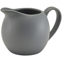 Click for a bigger picture.Genware Porcelain Matt Grey Jug 14cl/5oz