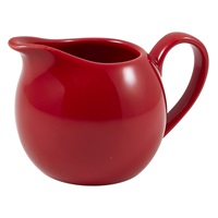 Click for a bigger picture.Genware Porcelain Red Jug 14cl/5oz