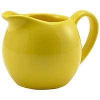 Click for a bigger picture.Genware Porcelain Yellow Jug 14cl/ 5oz