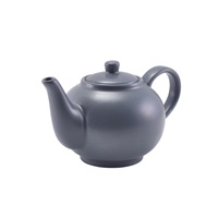 Click for a bigger picture.GenWare Porcelain Matt Grey Teapot 45cl/ 15.75oz