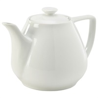 Click for a bigger picture.Genware Porcelain Contemporary Teapot 92cl/ 32oz