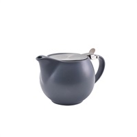 Click for a bigger picture.GenWare Porcelain Matt Grey Teapot with St/St Lid & Infuser 50cl/ 17.6oz