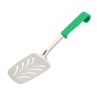 Click for a bigger picture.Genware Plastic Handle Slotted Turner Green
