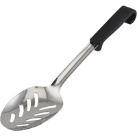 Click for a bigger picture.Genware Plastic Handle Spoon Slotted Black