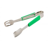 Click for a bigger picture.Genware Plastic Handle Buffet Tongs Green