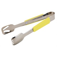 Click for a bigger picture.Genware Plastic Handle Buffet Tongs Yellow