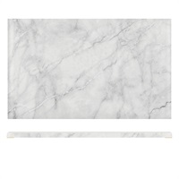 Click for a bigger picture.White Marble Agra Melamine GN 1/1 Slab 53 x 32.5cm