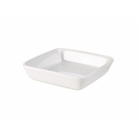 Click for a bigger picture.Genware Porcelain Square Roaster 25.4cm/ 10"