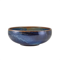 Click for a bigger picture.Terra Porcelain Aqua Blue Belly Bowl 20cm