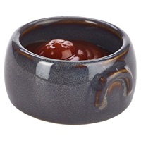 Click for a bigger picture.Terra Stoneware Rustic Blue Butter Pot 9cl/3oz