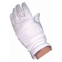 Click for a bigger picture.White Cotton Gloves (10 Pairs)