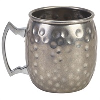 Click for a bigger picture.Vintage Barrel Mug Hammered 40cl/14oz