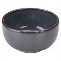 Click for a bigger picture.Rustic Stoneware Blue Round Bowl 12.5cm
