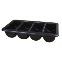 Click for a bigger picture.Cutlery Tray/Box 1/1 Black 13" X 21"