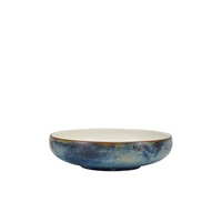 Click for a bigger picture.Terra Porcelain Aqua Blue Two Tone Coupe Bowl 20.5cm