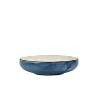 Click for a bigger picture.Terra Porcelain Aqua Blue Two Tone Coupe Bowl 22cm