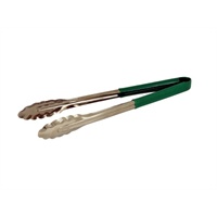 Click for a bigger picture.Genware Colour Coded S/St. Tong 23cm Green