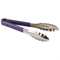 Click for a bigger picture.Genware Colour Coded St/St. Tong 23cm Purple