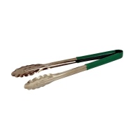 Click for a bigger picture.Genware Colour Coded St/St. Tong 31cm Green
