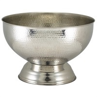 Click for a bigger picture.Hammered Stainless Steel Champagne Bowl 36cm