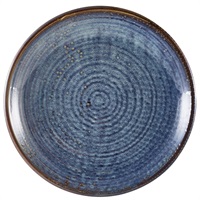 Click for a bigger picture.Terra Porcelain Aqua Blue Deep Coupe Plate 25cm