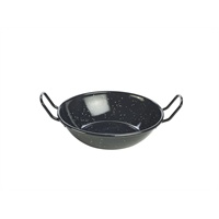 Click for a bigger picture.Black Enamel Dish 16cm