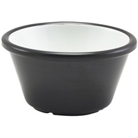 Click for a bigger picture.Two Tone Melamine Ramekin Black And White 59ml/2oz