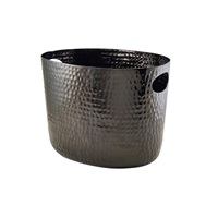 Click for a bigger picture.GenWare Black Aluminium Hammered Wine Bucket 30.5cm