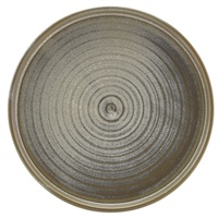 Click for a bigger picture.Terra Porcelain Matt Grey Low Presentation Plate 18cm