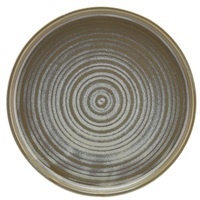 Click for a bigger picture.Terra Porcelain Matt Grey Low Presentation Plate 21cm