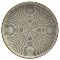 Click for a bigger picture.Terra Porcelain Matt Grey Low Presentation Plate 25cm