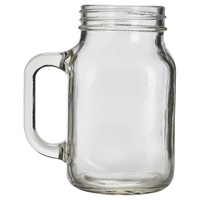 Click for a bigger picture.Genware Glass Mason Jar 50cl/ 17.5oz