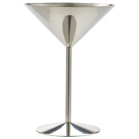 Click for a bigger picture.Stainless Steel Martini Glass 24cl/ 8.5oz