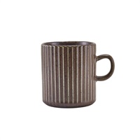 Click for a bigger picture.Terra Porcelain Black Fluted Mug 32cl/11.25oz